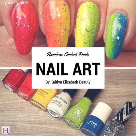 nail art an easy rainbow ombré design for pride month huffpost canada