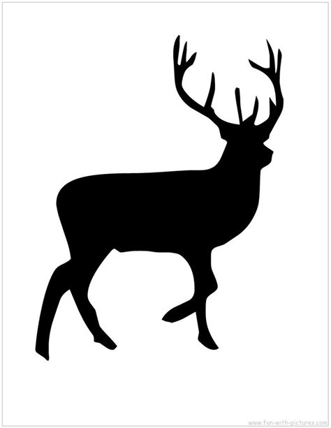 reindeer silhouette  printable xmas pinterest