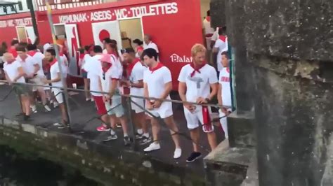 Men Peeing At Fetes De Bayonne