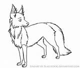 Lineart Fox Raposa Plaguedog Pintar Wolf Templates Winged Sponsored Coloringcity sketch template