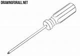 Screwdriver Draw Drawing Handles Rarely Smooth Grip Handle Better Patterns Hand Made So sketch template
