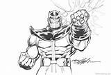 Thanos Coloring Infinity Pages War Avengers Printable Neal Adams Color Kids Print Adults Bettercoloring sketch template