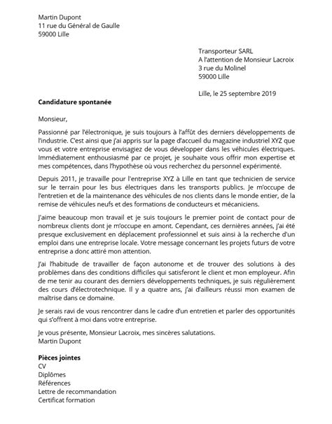 candidature spontanee astuces  exemples ionos