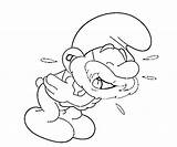 Coloring Pages Smurf Papa Popular sketch template