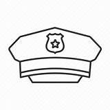 Officer Policeman Cop Headwear sketch template