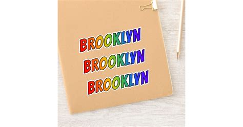 brooklyn  fun rainbow coloring sticker zazzle