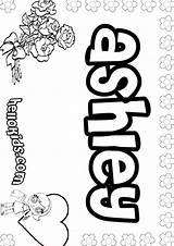 Coloring Name Pages Printable Girls Color Kids Ashley Popular Coloringhome sketch template
