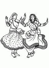 Danse Danseuse Indiennes Tanzen Tanz Coloriages Danseuses Ballo Indienne Hugolescargot Enregistrée sketch template