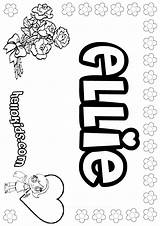 Ellie Coloring Pages Color Name Girls Names Print Online sketch template