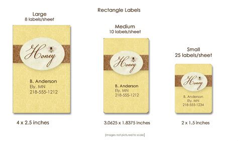 custom honey labels label specifications