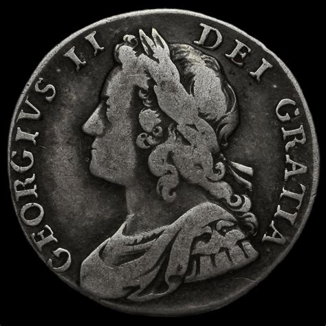 george ii early milled silver shilling