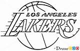 Lakers Los Angeles Draw Basketball Logos Easy Nba Drawing Learn Step Things Drawdoo Tutorials sketch template