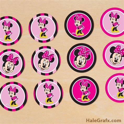 printable minnie mouse cupcake toppers