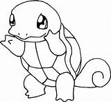 Squirtle Coloring Pokemon sketch template
