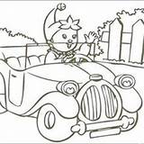 Noddy Coloring Toyland Friends Pages Hellokids Ears Baby Big Mr Driving sketch template