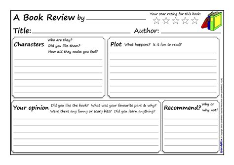 great book review template teaching reading pinterest book