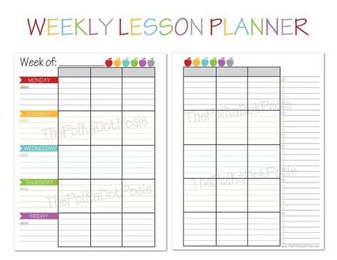 blank lesson plan calendar template  calendar printable