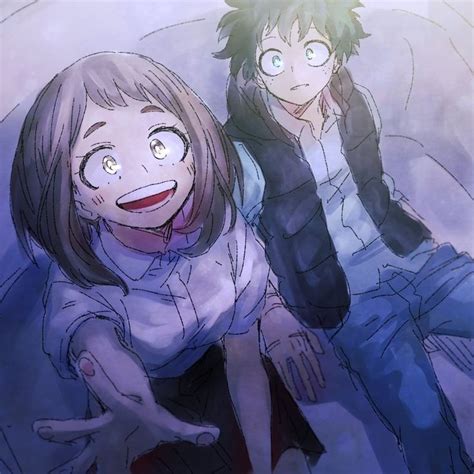 Pin De Solarflare Nightcap En Midoriya Izuku Deku And Uraraka Ochako