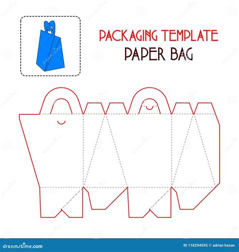 paper bag template stock illustrations  paper bag template