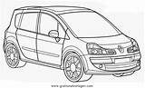 Renault Modus Disegno Colorare Fiat Ausmalen Mezzi Trasporto sketch template