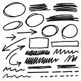 Scribble Crayon Griffonnages Marqueur éléments sketch template