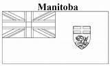 Manitoba Flag Coloring Flags Geography Pages Canada Canadian Provinces Territories Province sketch template