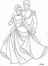 Cinderella Coloring Pages Prince Dancing Princess Fairy sketch template