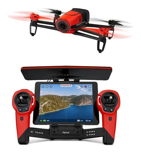 multicoptero parrot bebop drone rojo mando skycontroller zona outdoor