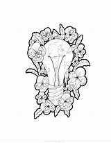 Lightbulb sketch template