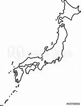 Japan Map Vector Vectorified sketch template