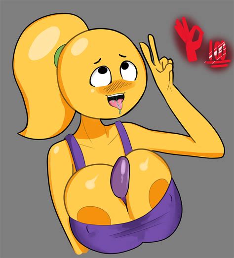 rule 34 ahe gao blush breasts eggplant emoji emoji race gesture