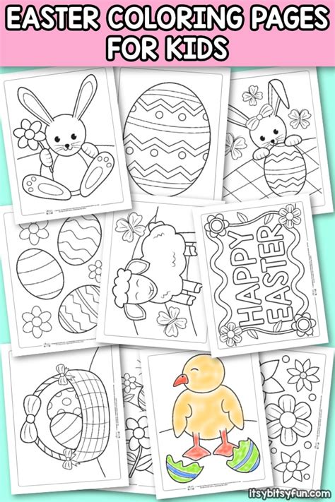 printable easter coloring pages  kids itsy bitsy fun