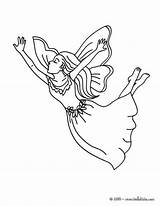 Fairy Flying Coloring Pages Color Fee Print Drawings Hellokids 03kb 470px sketch template