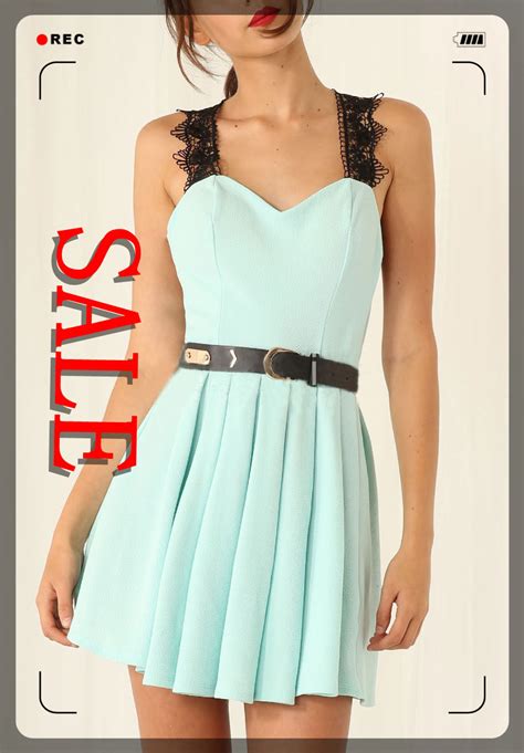 2015 New Lace Blue Sleeveless Mini Dress For Girls Summer