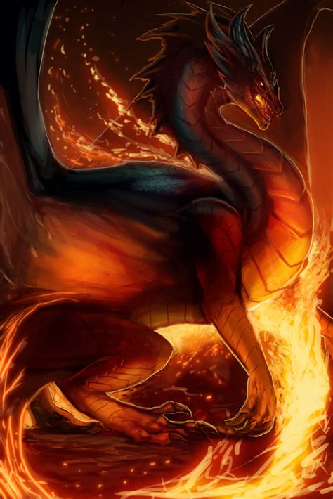 fire dragon  magmi  deviantart
