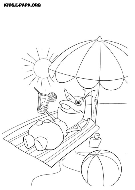 olaf  summer coloring pages coloring pages