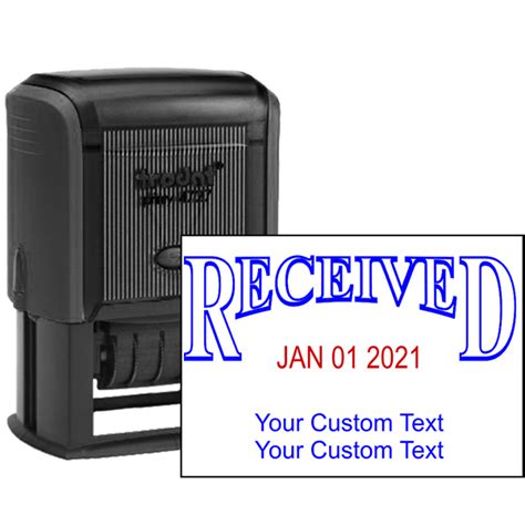 received custom date stamp  state notary