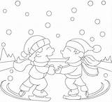 Coloring Skating Pages Ice Kids Popular sketch template