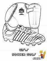 Soccer Coloring Pages Football Shin Ball Gear Cleat Colouring Print Drawing Shoes Fifa Sheets Teams Shoe Guard Kids Cleats Color sketch template