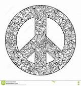 Peace Zentangle sketch template
