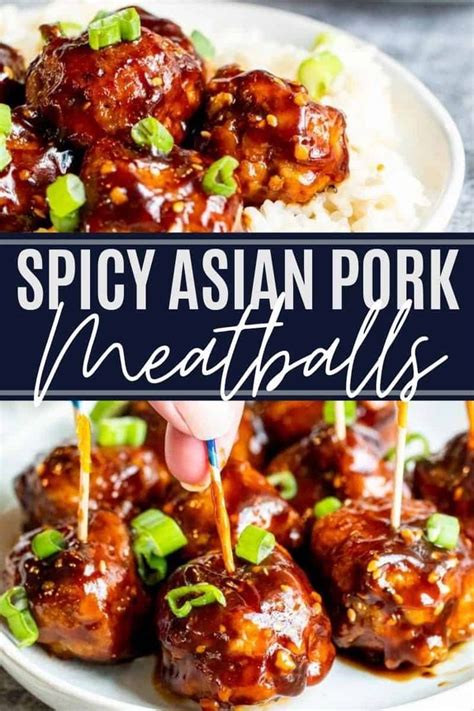 spicy and sticky asian pork meatballs