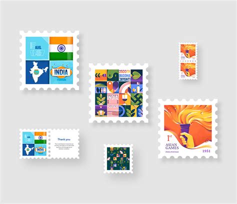 digital stamp collection  behance