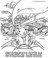 Stuart Little Coloring Pages Cartoon Color Character Printable Characters Sheet Kids Sheets Back sketch template
