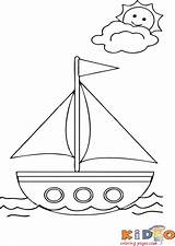 Coloring Pages Boat Kids Color Sail Boats Sheets Print Preschool Summer Drawing Source Bunch Along Favorite sketch template