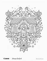 Coloring Johanna Pages Basford Colouring Adult Book Books Mandala Printable Animal House Patterned Inspirational Hannes Swart Divyajanani Popular Color Winter sketch template