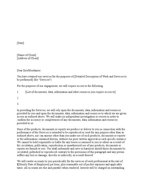 engagement letter simple confidentiality common law   day