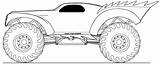 Monster Truck Coloring Pages Drawing Printable Drawings Transportation sketch template