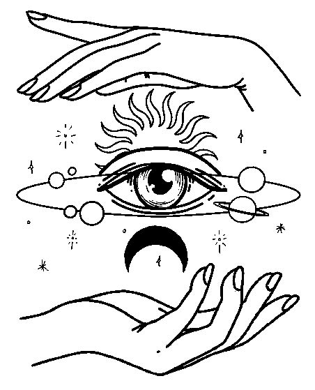aesthetic  eye  space coloring pages aesthetic drawing coloring
