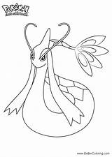 Milotic Coloring Pokemon Pages Printable Kids sketch template