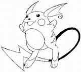 Raichu Coloring Pokemon Pikachu Pokemons Gif List Drawings sketch template